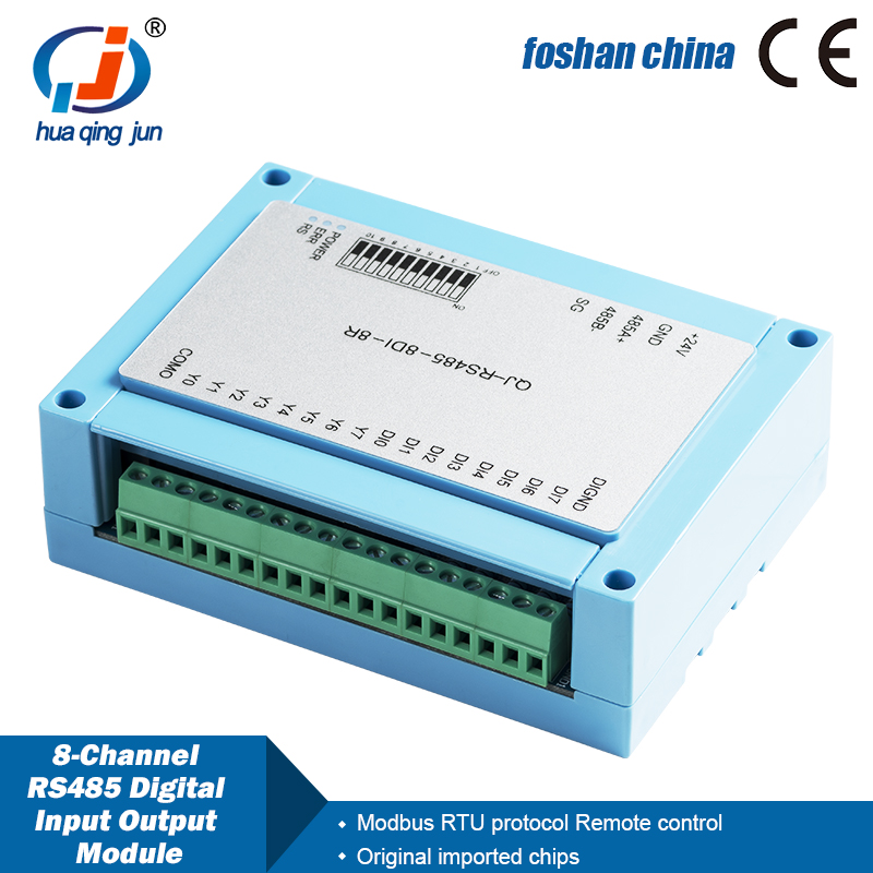 Relay 8 Channel Board - Huaqingjun 8 チャンネル RS485 デジタル入出力リレーモジュール Modbus