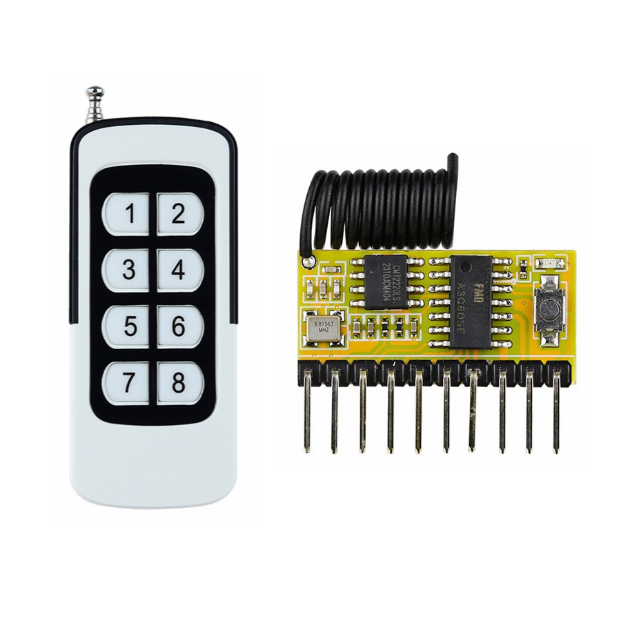 433Mhz Receiver Module - 433MHz DC3V~5V 8CH 多機能デコード受信機モジュール、セキュリティ監視および周囲光スイッチングの RF 制御用