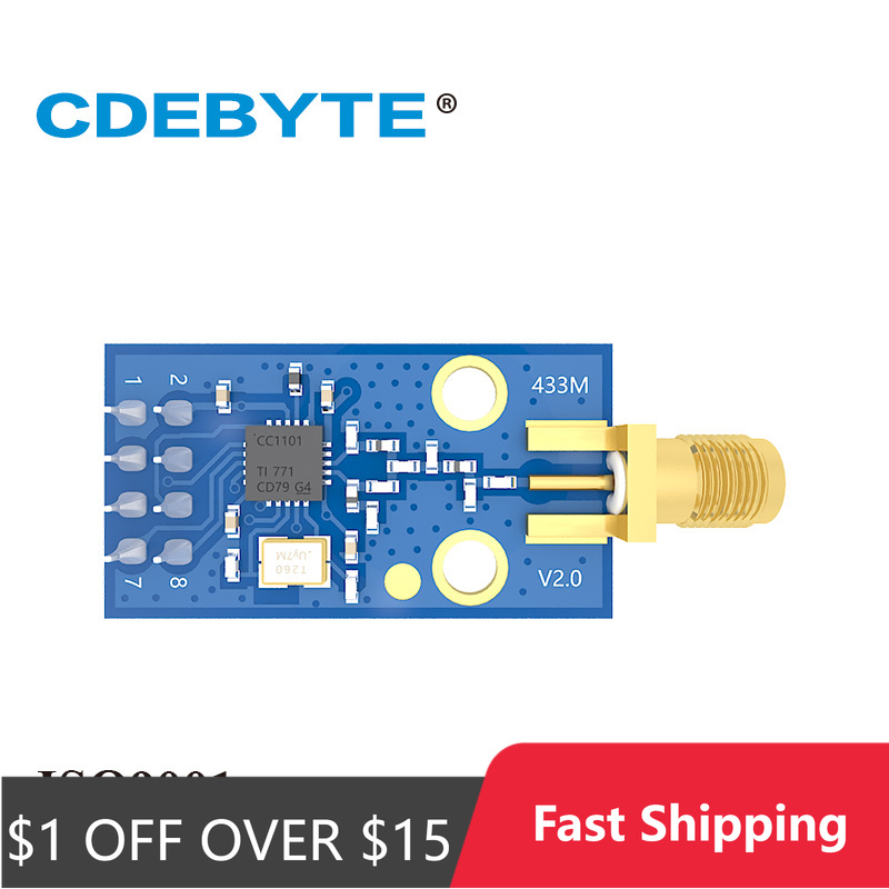 433Mhz Receiver Module - Ccc1101 rfモジュールE07-M1101D-SMA 433mhz 10dbm spi smd,SMA-K送信機受信機および受信バイト