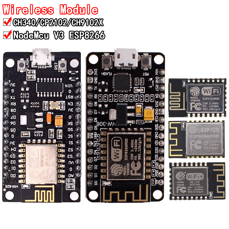 Esp8266 Nodemcu Board - ワイヤレスモジュール CH340/CP2102/CH9102X NodeMcu V3 V2 Lua