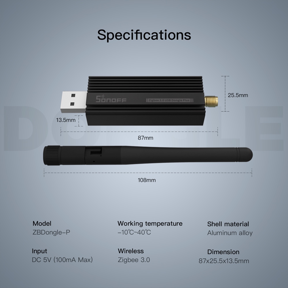 SONOFF Zigbeeゲートウェイ3.0 ZBDongl - Home Automation Tutorial のレビューと価格